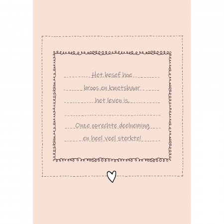 Kaart Condoleance Oprechte deelneming