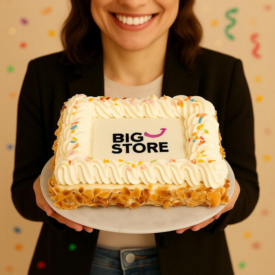 Feestelijke slagroomtaart 20 personen