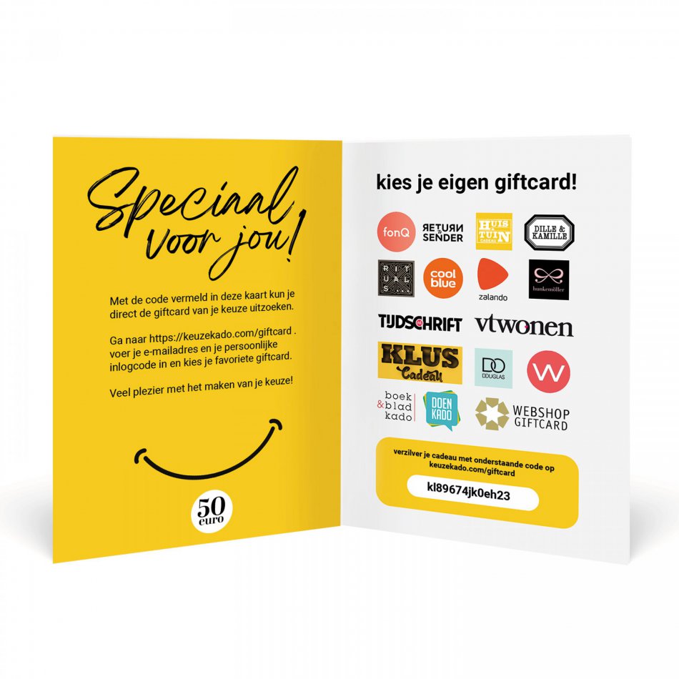 Kies je Giftcard 50 euro